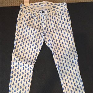 CrewCuts blue patterned skinny jeans